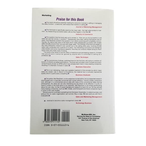 SPIN Selling Hardcover Book by Neil Rackham - New - Picture 2 of 8